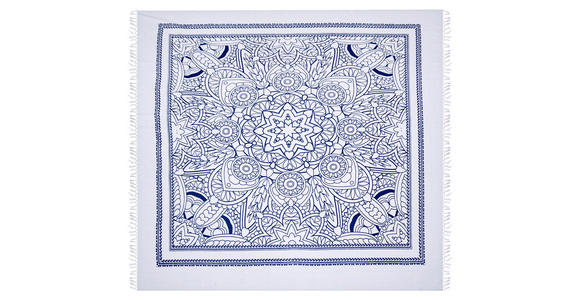 STRANDTUCH 210/220 cm Blau, Weiß - Blau/Weiß, KONVENTIONELL, Textil (210/220cm) - Esposa