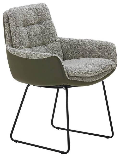 ARMLEHNSTUHL  in Webstoff  - Schwarz/Braun, Design, Textil/Metall (63/90/69cm) - Johann Jakob