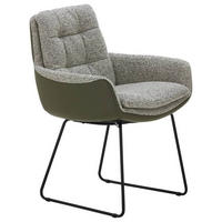 ARMLEHNSTUHL  in Webstoff  - Schwarz/Braun, Design, Textil/Metall (63/90/69cm) - Johann Jakob