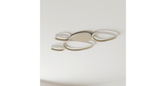 LED-DECKENLEUCHTE Acrux 90,5/52/4 cm  - Sandfarben, Design, Kunststoff/Metall (90,5/52/4cm) - Novel