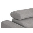 ECKSOFA in Webstoff Taupe  280/205 cm  - Taupe/Schwarz, Design, Textil/Metall (280/205cm) - Xora