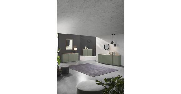 SIDEBOARD  in 120,2/89/43 cm  - Eichefarben/Schwarz, Design, Holzwerkstoff/Kunststoff (120,2/89/43cm) - Voleo