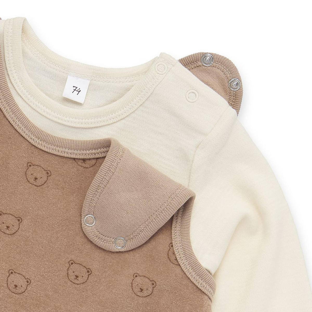 BABYBEKLEIDUNGSSET 2-teilig  - Hellbraun/Creme, Basics, Textil (62null) - Patinio
