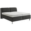 POLSTERBETT Matratze, gepolstertes Kopfteil, Lattenrost Grau, Schwarz 180/200 cm  - Alufarben/Schwarz, KONVENTIONELL, Holz/Holzwerkstoff (180/200cm) - Beldomo - Sleep