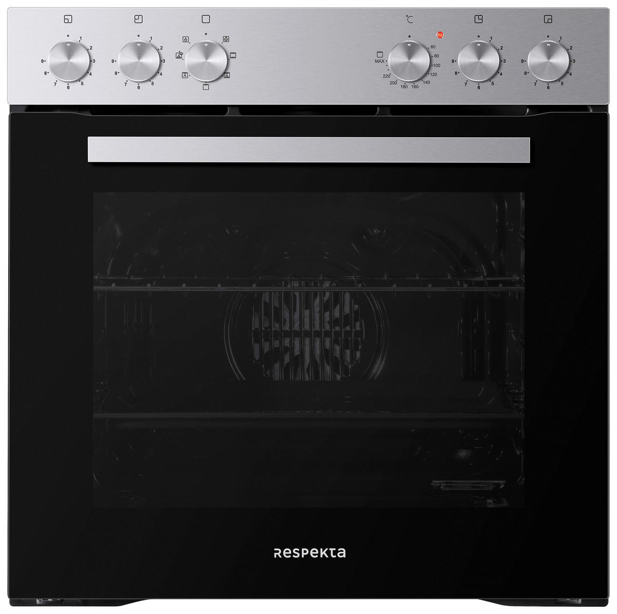HERDSET HS2001-26  - Edelstahlfarben/Schwarz, Trend, Glas/Metall (59,4/59,5/52,1cm) - Respekta