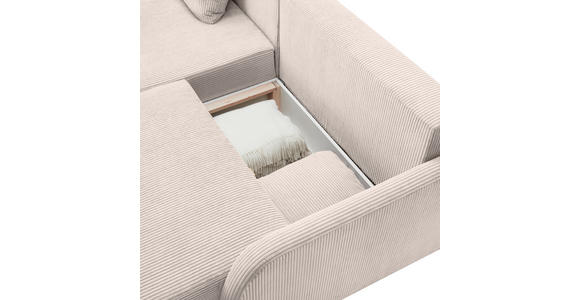 ECKSOFA  in Cord Naturfarben  - Schwarz/Naturfarben, KONVENTIONELL, Kunststoff/Textil (217/146cm) - Carryhome