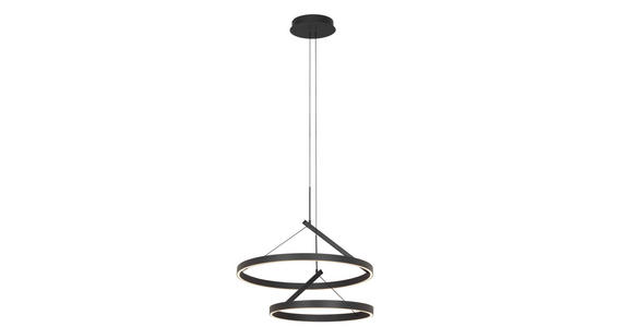 LED-HÄNGELEUCHTE 60/150 cm - Schwarz, Design, Metall (60/150cm) - Dieter Knoll