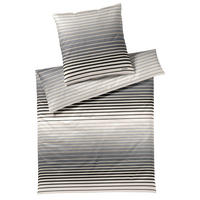 BETTWÄSCHE J! Shutter Makosatin 200/200 cm  - Grau, Design, Naturmaterialien/Textil (200/200cm) - Joop!