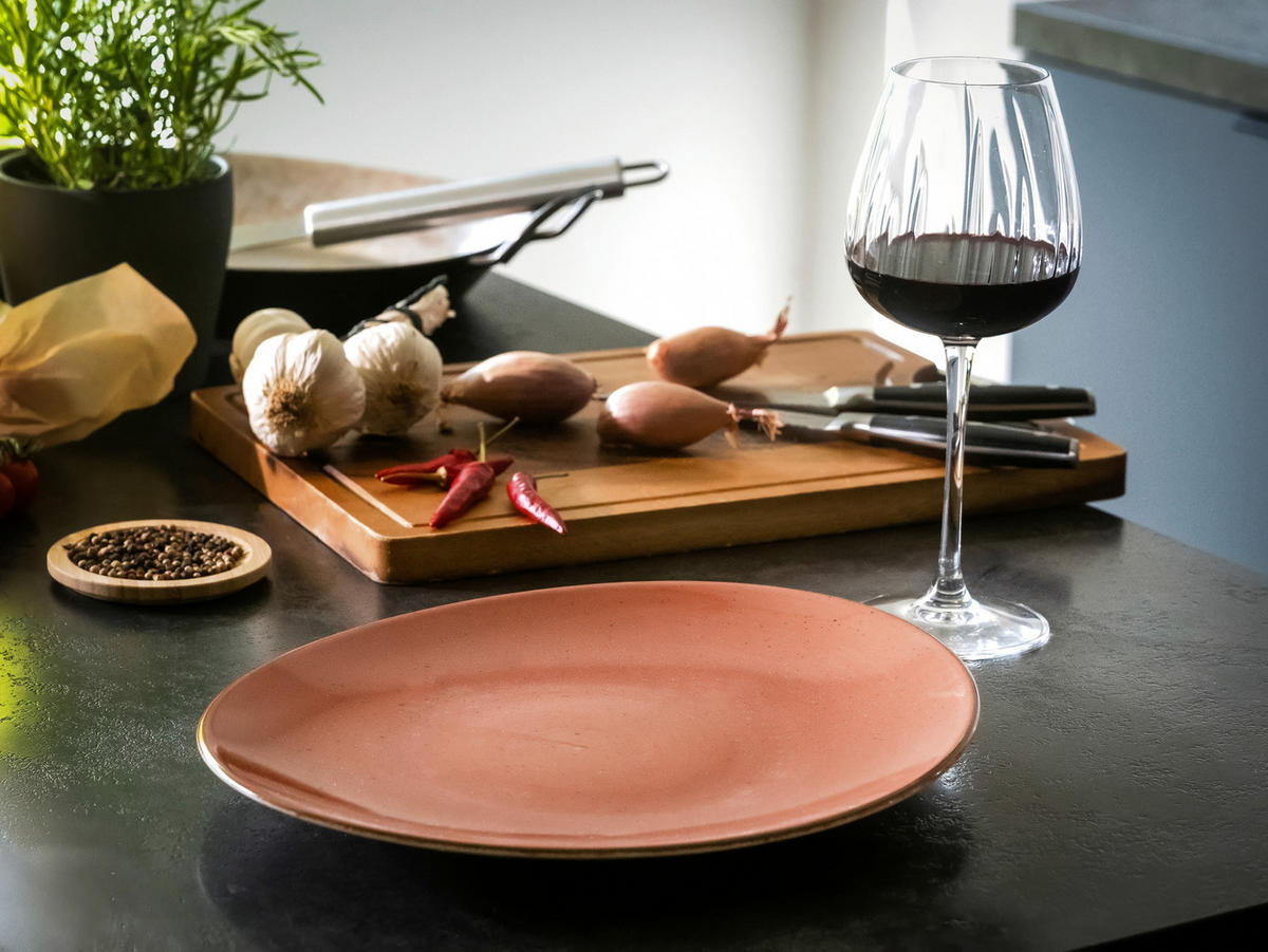 STEAKTELLERSET Vintage Nature Umbra 4-teilig  - Rostfarben, Basics, Keramik - Creatable