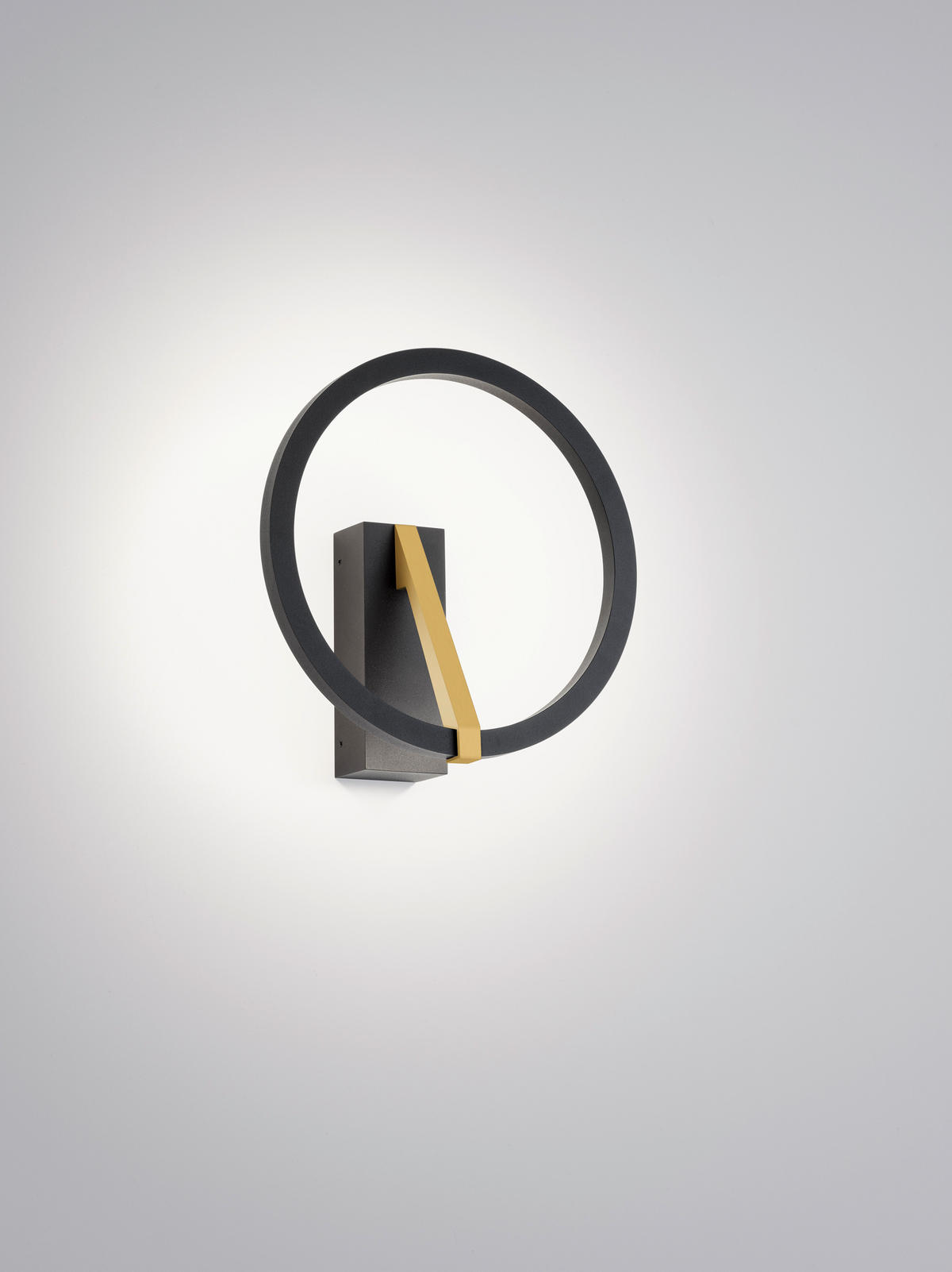 LED-WANDLEUCHTE Elara 22/10 cm   - Goldfarben/Schwarz, Design, Kunststoff/Metall (22/10cm) - Helestra