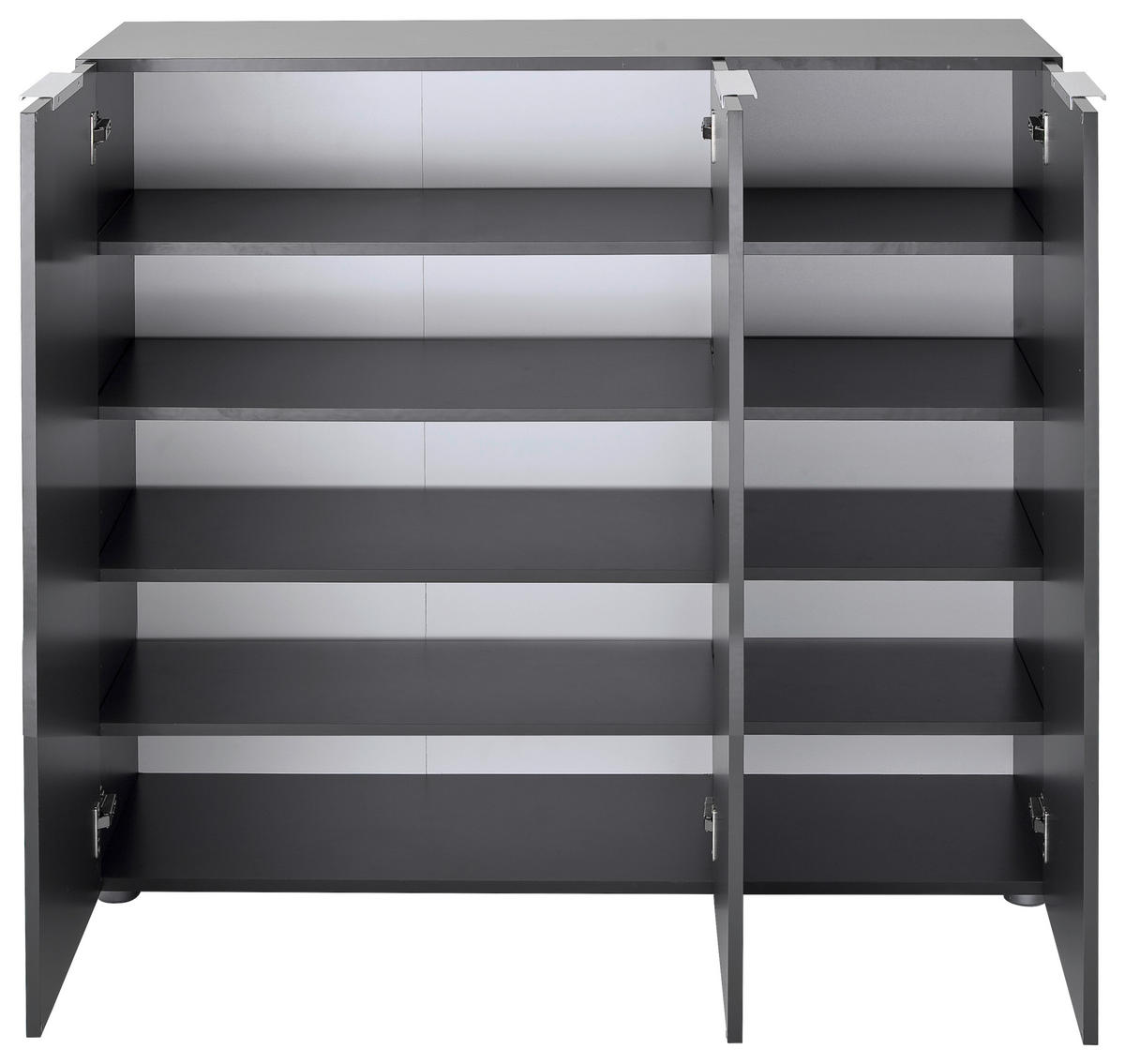 SCHUHSCHRANK  in 120/101/39 cm  - Edelstahlfarben/Anthrazit, Design, Holzwerkstoff/Kunststoff (120/101/39cm) - Carryhome