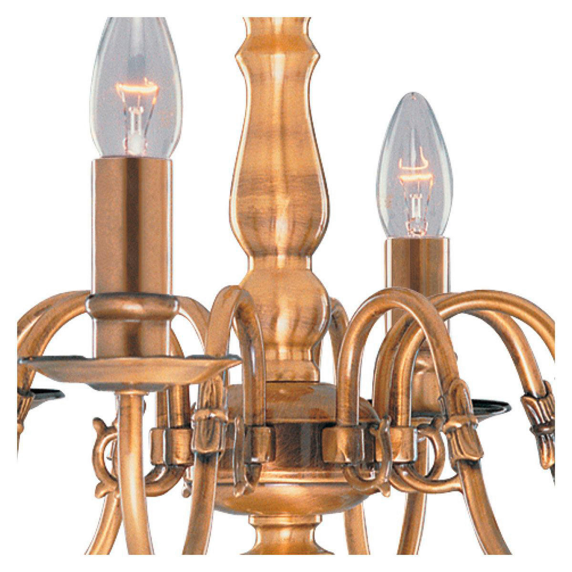 KRONLEUCHTER Flemish 62/108 cm   - Messingfarben, KONVENTIONELL, Metall (62/108cm) - Searchlight