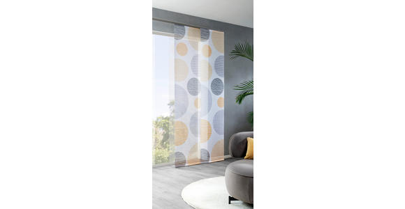FLÄCHENVORHANG in Gelb transparent - Gelb, Design, Textil (60/255cm) - Novel