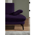 ECKSOFA in Chenille, Mikrofaser Aubergine, Violett  - Violett/Aubergine, Design, Textil/Metall (157/299cm) - Dieter Knoll