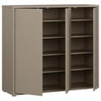 SCHUHSCHRANK  in 109,2/99,1/34,9 cm  - Taupe/Grau, MODERN, Holzwerkstoff/Kunststoff (109,2/99,1/34,9cm) - Carryhome