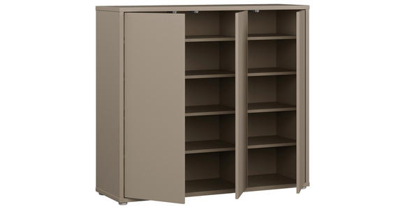 SCHUHSCHRANK  in 109,2/99,1/34,9 cm  - Taupe/Grau, MODERN, Holzwerkstoff/Kunststoff (109,2/99,1/34,9cm) - Carryhome