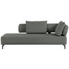 RÉCAMIERE in Flachgewebe Grau, Grün  - Schwarz/Grau, Design, Textil/Metall (227/89/101cm) - Dieter Knoll