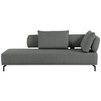 RÉCAMIERE in Flachgewebe Grau, Grün  - Schwarz/Grau, Design, Textil/Metall (227/89/101cm) - Dieter Knoll