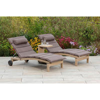 VRTNI LEŽALNIK aluminij prašno lakirano naravne barve, bež  - naravne barve/bež, Moderno, kovina/tekstil (90/100/208cm) - Gardenson