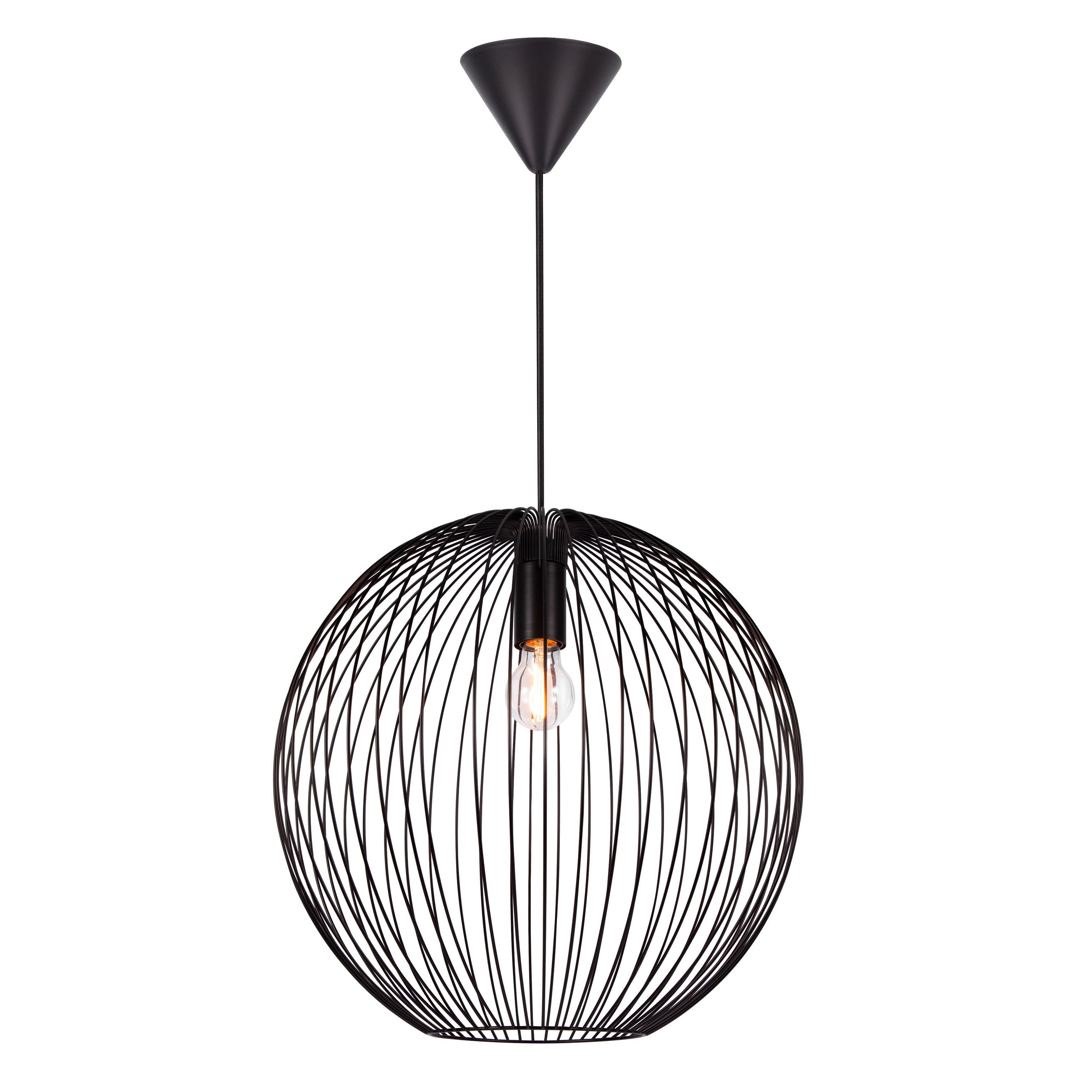 HÄNGELEUCHTE 45/43 cm  - Schwarz, KONVENTIONELL, Metall (45/43cm) - Nordlux