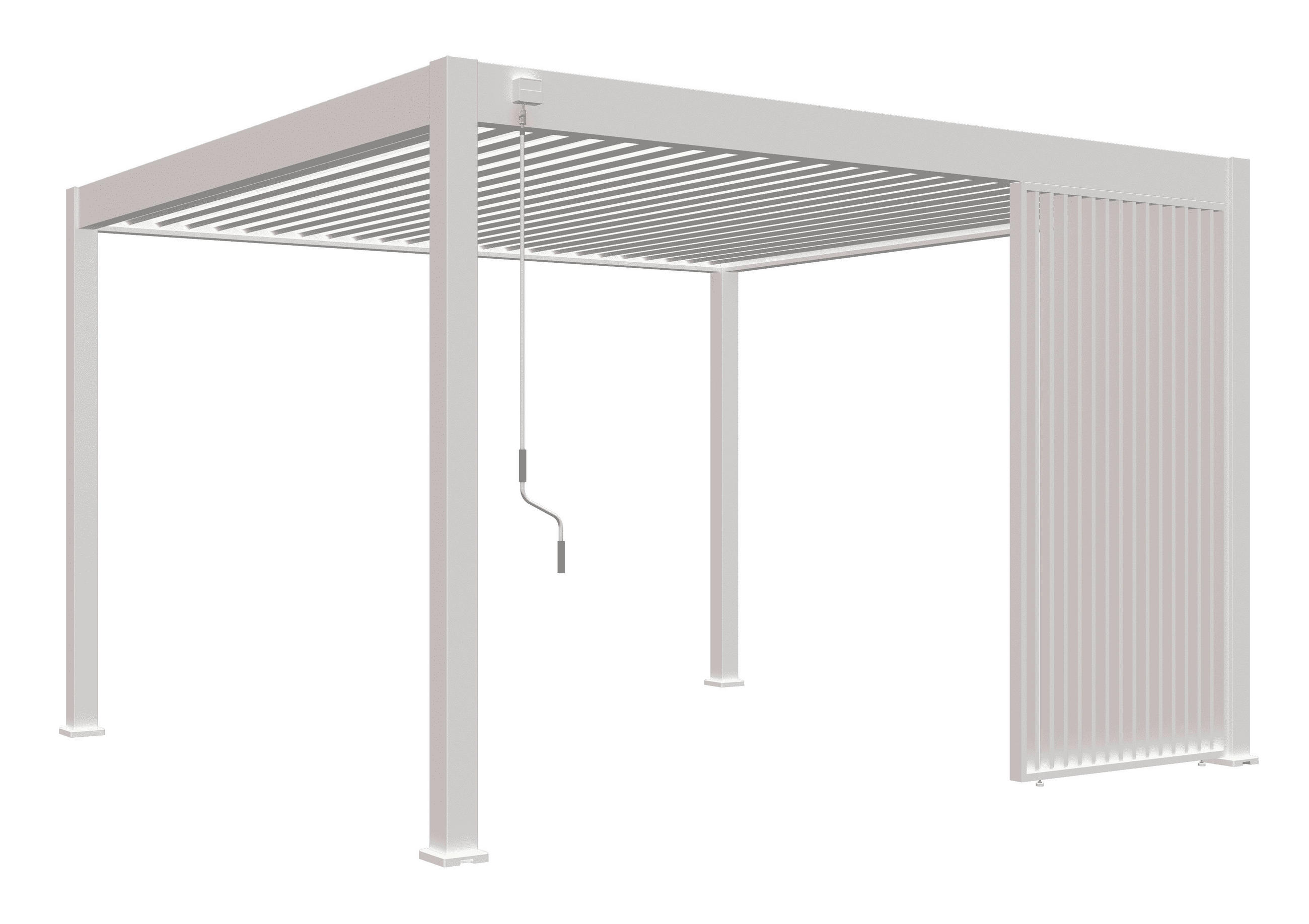 PERGOLA-SEITENTEIL 123/235/10 cm  - Weiß, Basics, Metall (123/235/10cm) - Gardenson