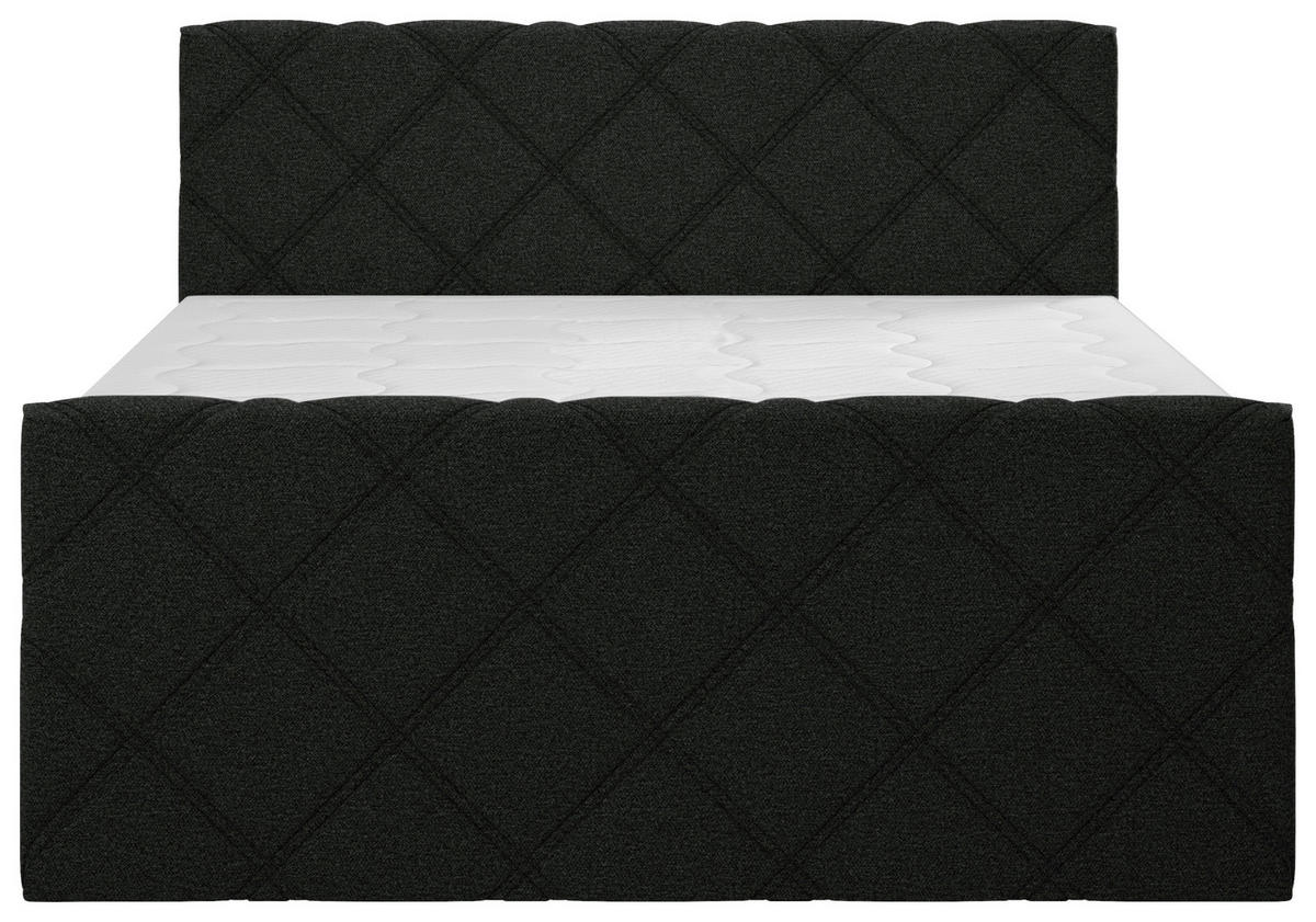 BOXSPRINGBETT 180/200 cm  in Schwarz  - Schwarz, Konventionell, Textil (180/200cm) - Esposa
