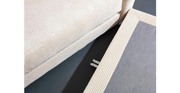 ECKSOFA Beige Cord  - Beige/Schwarz, Design, Kunststoff/Textil (240/175cm) - Landscape