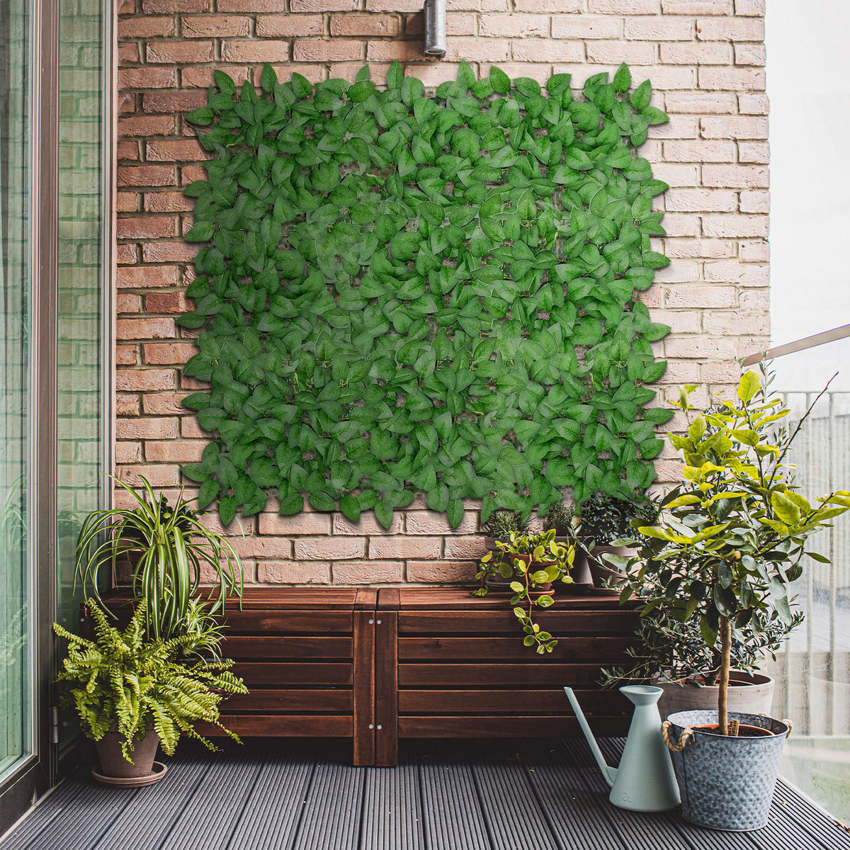 WANDVERKLEIDUNG  - Dunkelgrün/Grün, Trend, Kunststoff (33/33cm) - Floordirekt