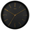 WANDUHR Belle Schwarz, Goldfarben 35/35/4 cm  - Goldfarben/Schwarz, Basics, Metall (35/35/4cm) - Karlsson