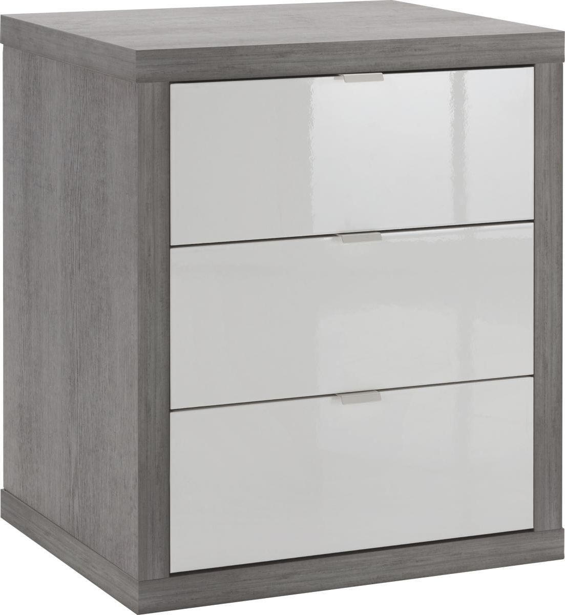 ROLLCONTAINER Grau, Weiß Hochglanz  - Weiß Hochglanz/Weiß, Design, Holzwerkstoff/Kunststoff (55/66/45cm) - Carryhome
