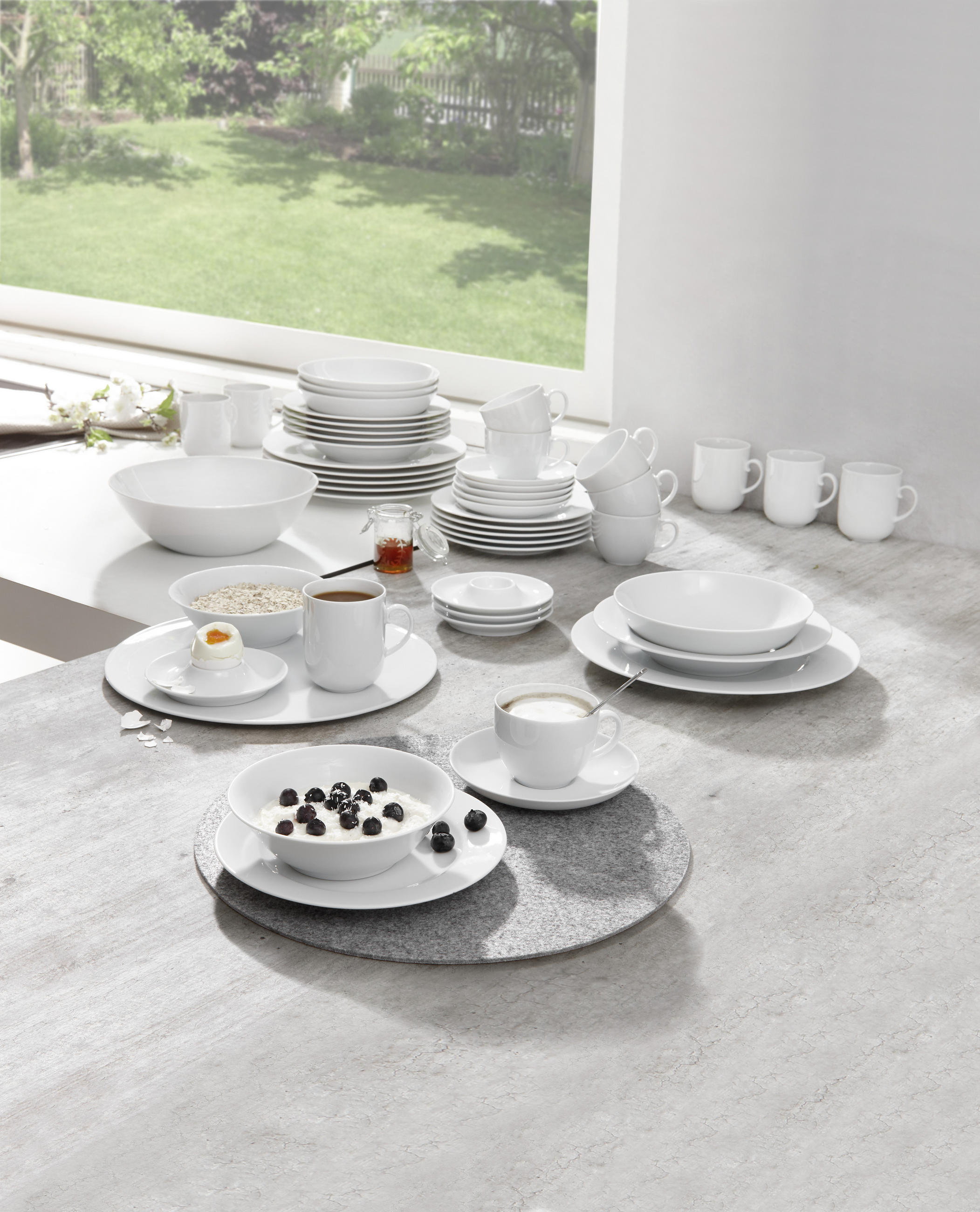 FARFURIE ADÂNCĂ 23 cm  - alb, Basics, ceramică (23cm) - Seltmann Weiden