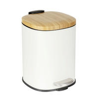 Fianema pedálos szemetes 3l 3 l  - fekete/fehér, Basics, műanyag/fém (17/23,5/21cm) - Wenko