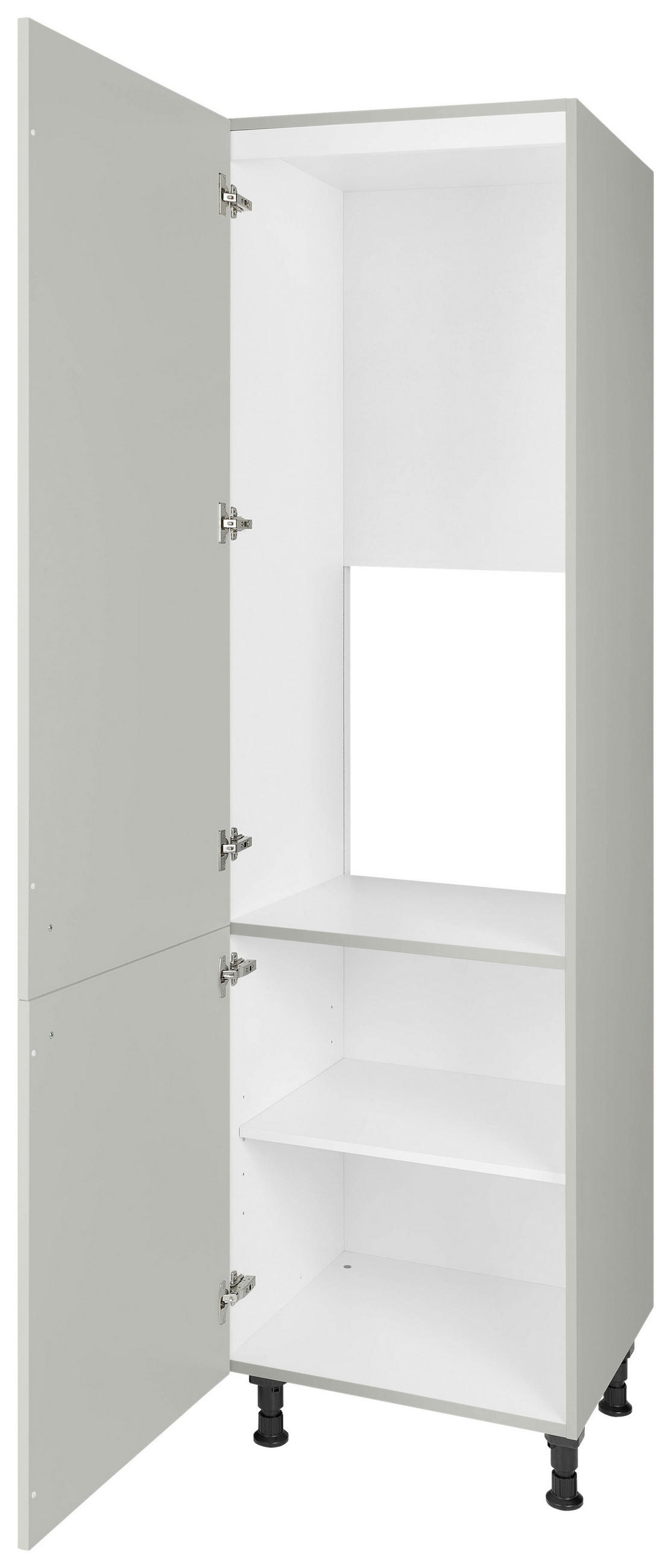 GERÄTEUMBAUSCHRANK 60/216,6/58 cm  in Grau  - Schwarz/Grau, MODERN, Holzwerkstoff/Metall (60/216,6/58cm) - Nobilia