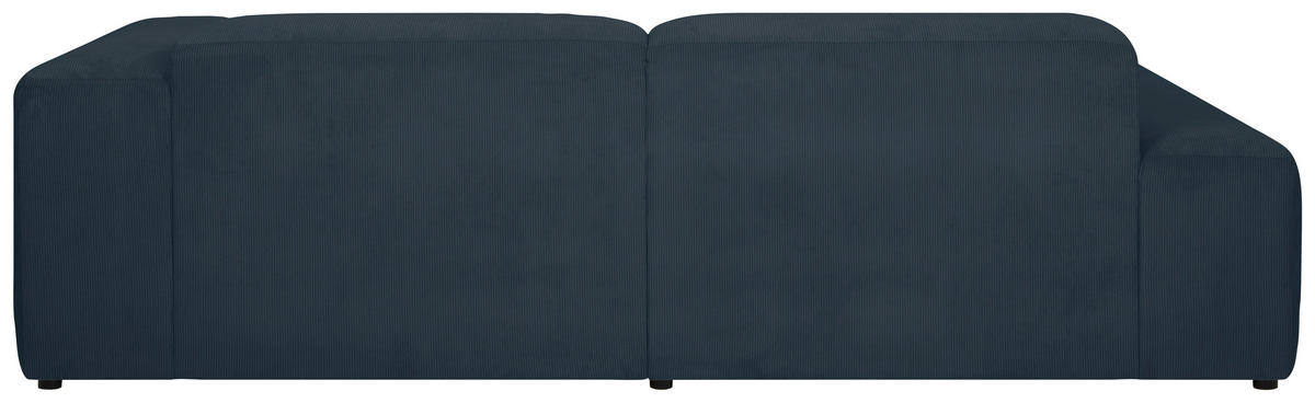 ECKSOFA in Cord Blau  170/252 cm  - Blau/Schwarz, Design, Kunststoff/Textil (170/252cm) - MID.YOU