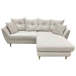 ECKSOFA Naturfarben Feincord  - Buchefarben/Naturfarben, KONVENTIONELL, Holz/Textil (211/154cm) - Carryhome