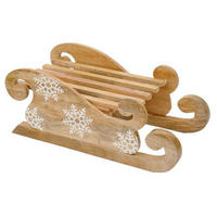 DEKORAČNÉ SANE - svetlohnedá, Basics, drevo (40/17/22cm)