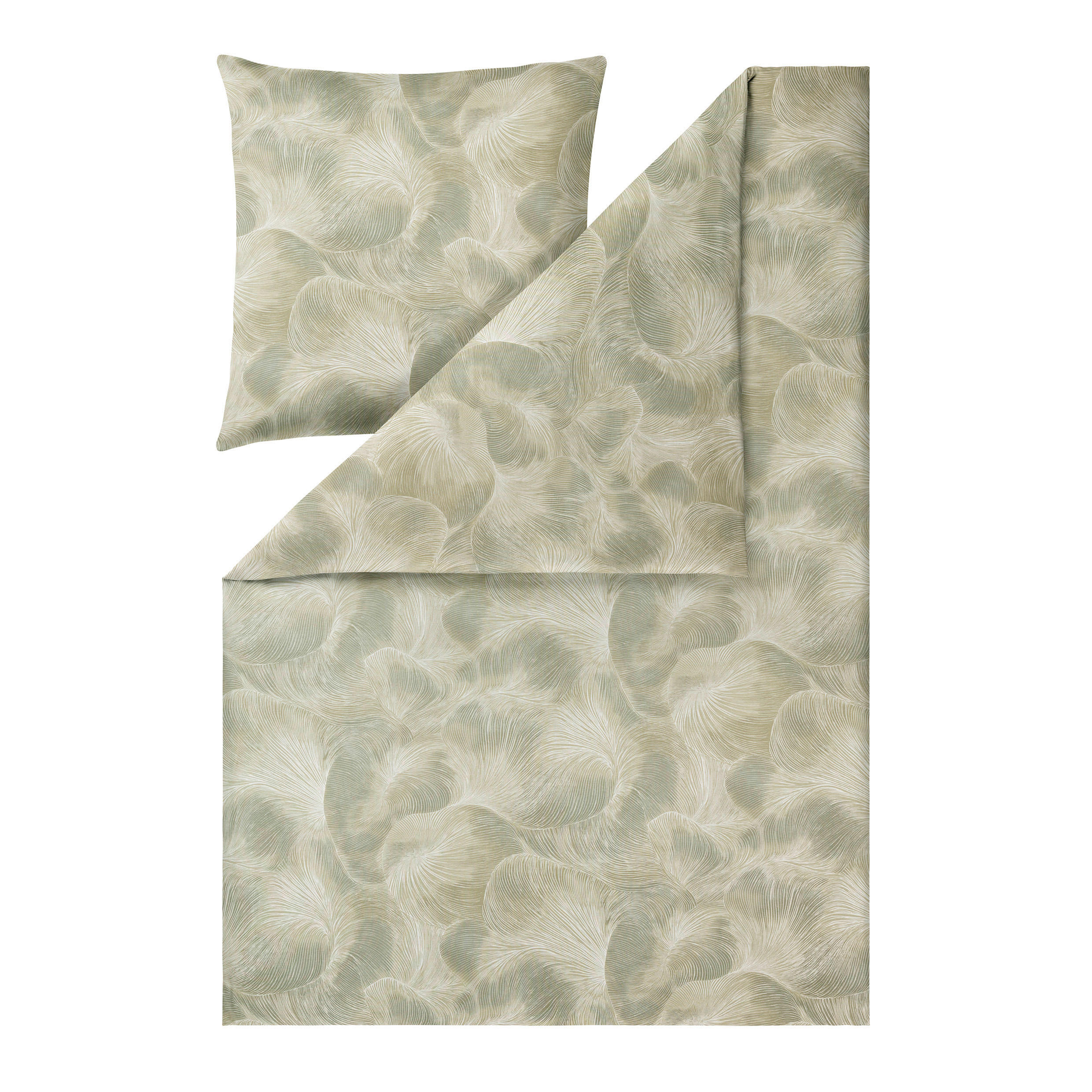 BETTWÄSCHE 2-teilig Marco Interlock-Jersey 155/220 cm  - Grün, Design, Textil (155/220cm) - Estella