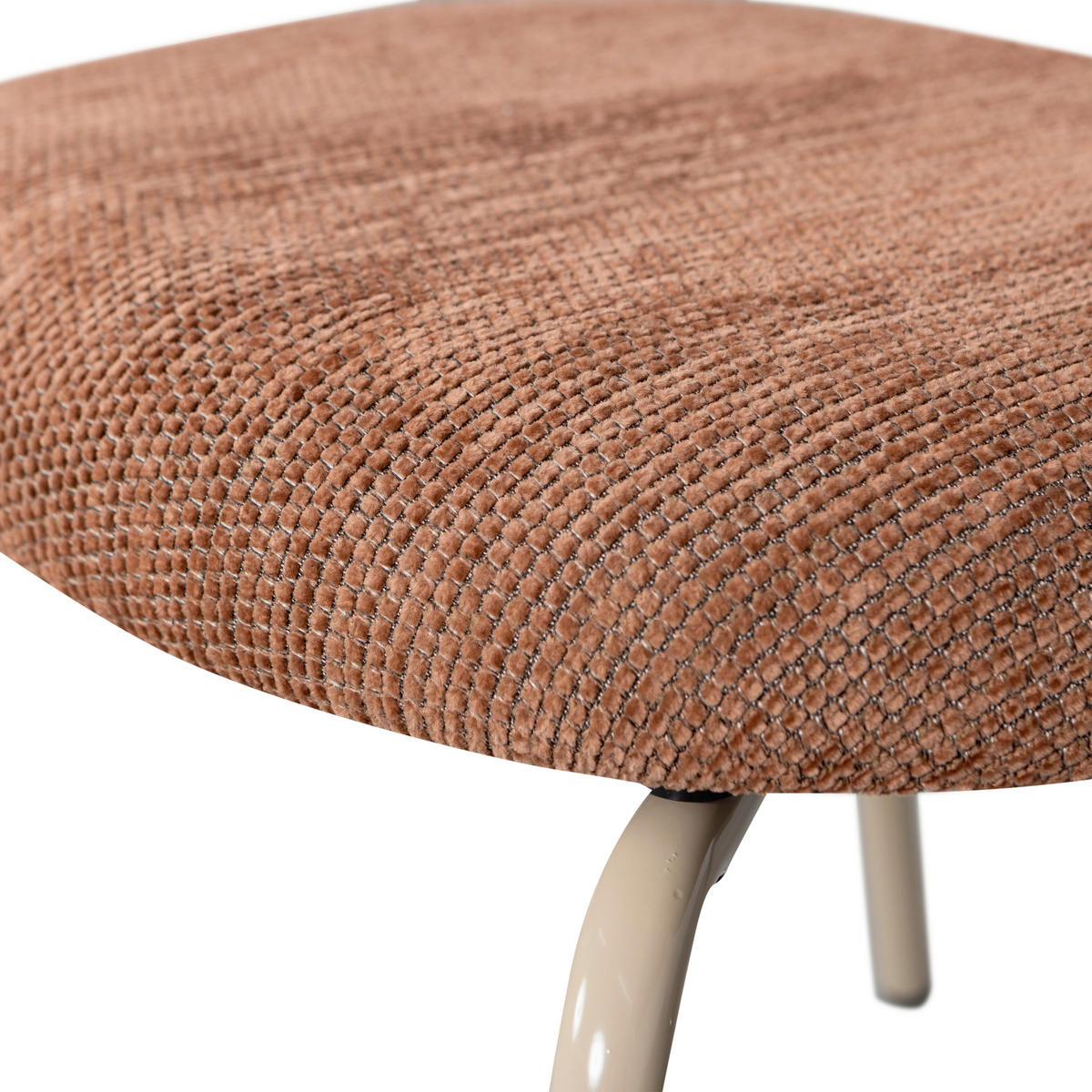 STUHL-SET 2 Stück  in Eisen Webstoff  - Beige/Braun, MODERN, Textil/Metall (48/75/53cm) - Livetastic