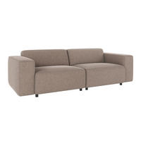 3-SITS SOFFA i beige  - beige/svart, Klassisk, metall/trä (236/70/98cm) - Rowico