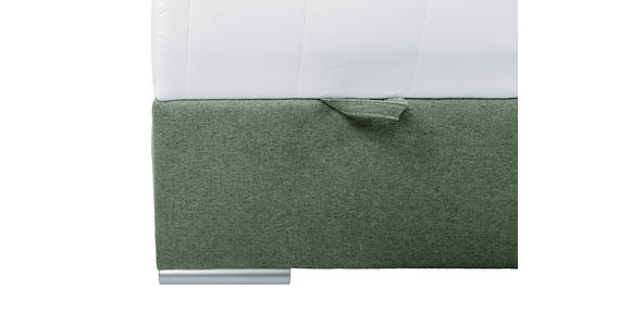 BOXBETT 90/200 cm in Grün - Chromfarben/Grün, KONVENTIONELL, Kunststoff/Textil (90/200cm) - Carryhome