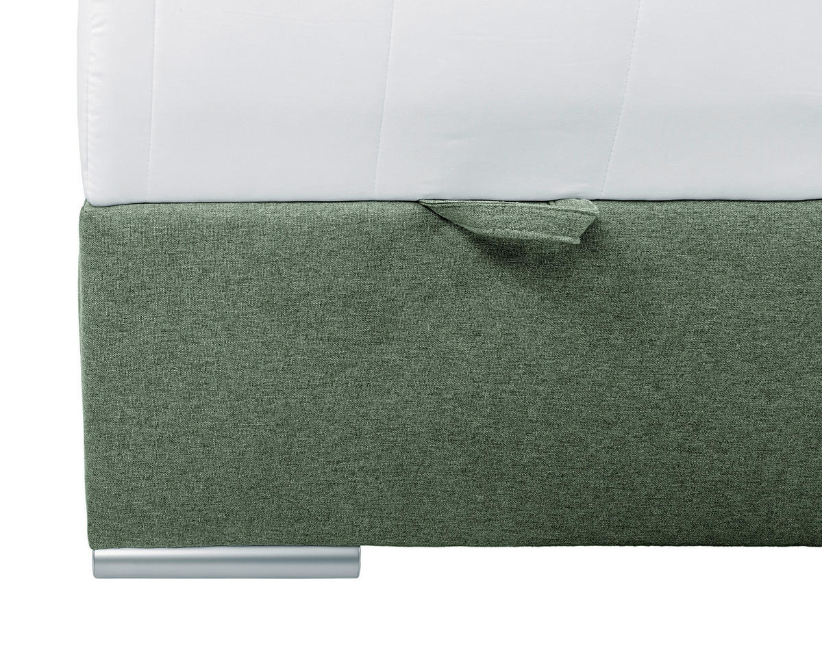 BOX KREVET BEZ OPRUGA 90/200 cm     zelena  - boja hroma/zelena, Konvencionalno, tekstil/plastika (90/200cm) - Carryhome