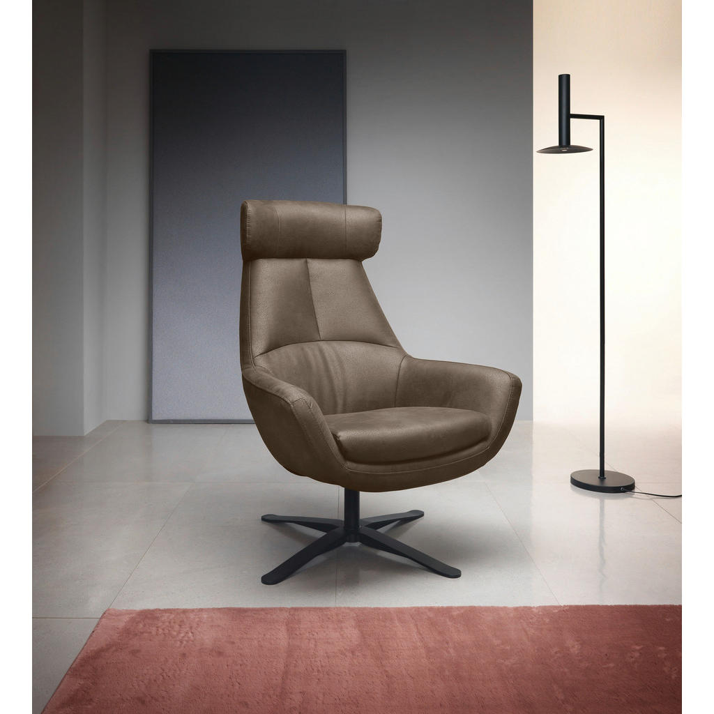 Thumbnail - Trendmanufaktur Sessel BE Organic, Schlamm, Textil, 81x112x83 cm, Made in EU, Lederauswahl, Stoffauswahl, Wohnzimmer, Se...