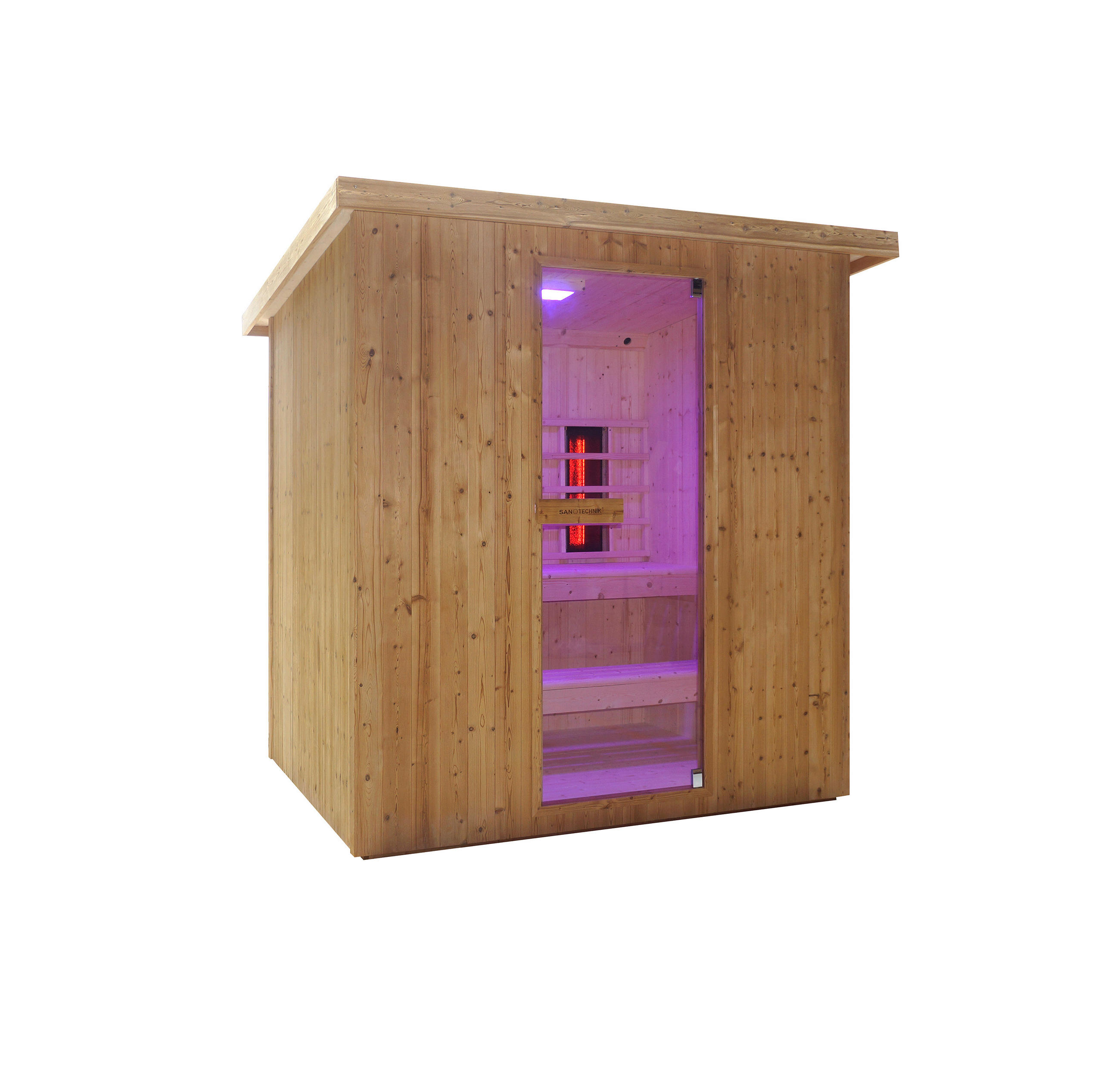 INFRAROTKABINE für 5-6 Personen Lahti - KONVENTIONELL, Holz (198/181,5/202,2cm) - Sanotechnik