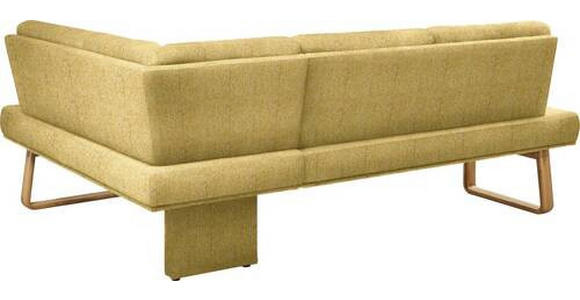ECKBANK 240/174 cm in Gelb, Eichefarben - Eichefarben/Gelb, Design, Holz/Textil (240/174cm) - Dieter Knoll