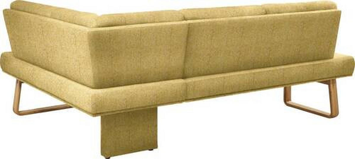 ECKBANK 240/174 cm  in Gelb, Eichefarben  - Eichefarben/Gelb, Design, Holz/Textil (240/174cm) - Dieter Knoll