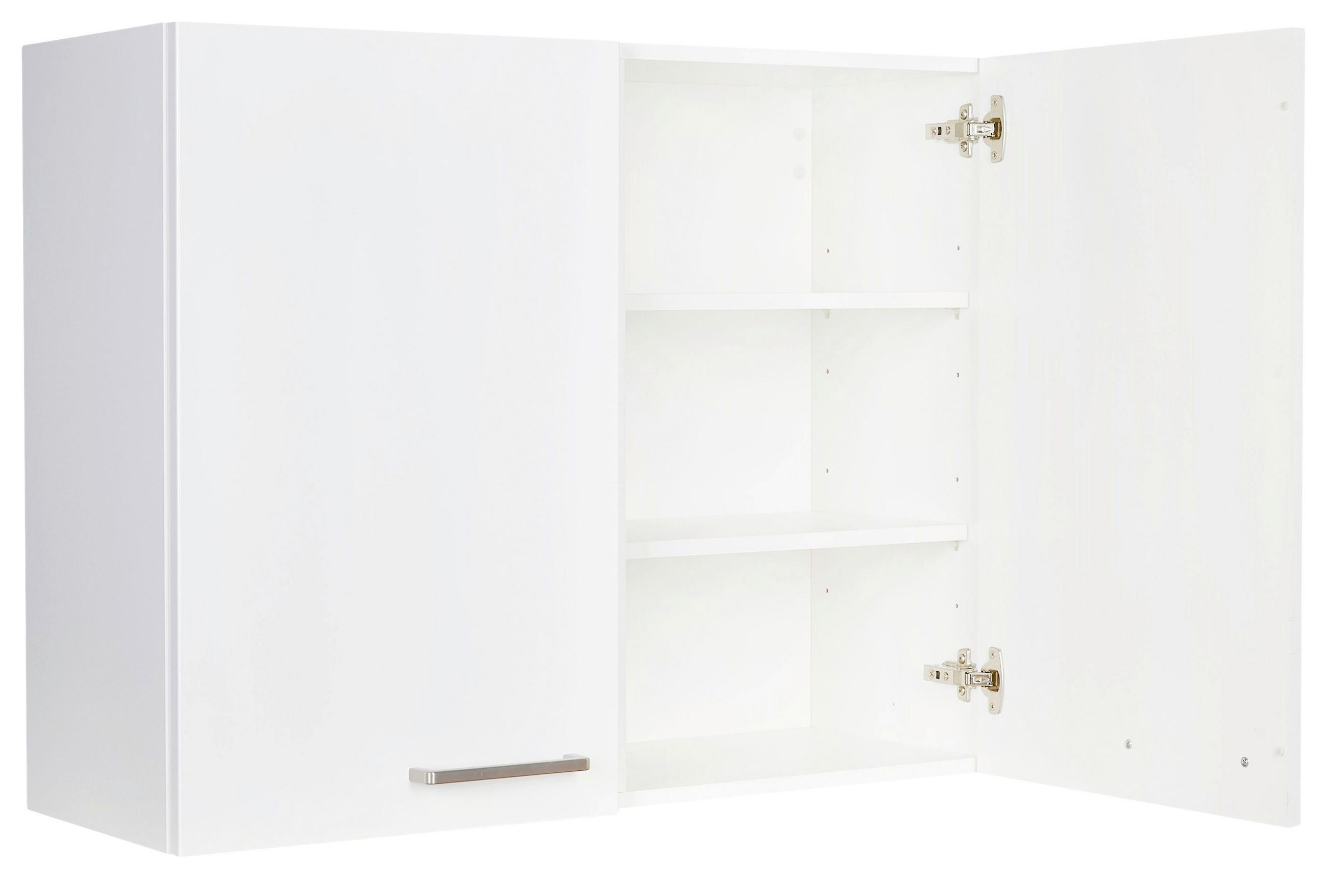 KÜCHENOBERSCHRANK 90/72/35 cm  in Weiß  - Edelstahlfarben/Weiß, MODERN, Holzwerkstoff (90/72/35cm) - Nobilia