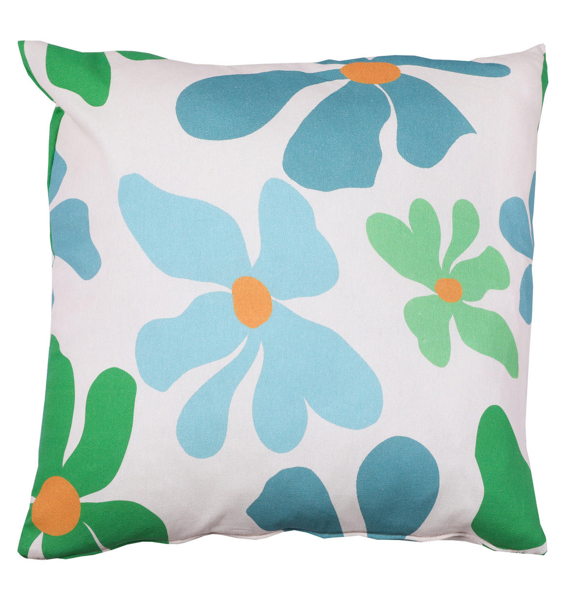 ZIERKISSEN 48/48 cm  - Blau/Naturfarben, Basics, Textil (48/48cm)