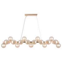 PENDELLEUCHTE 23,8/22,8/123,5 cm   - Goldfarben, Trend, Glas/Metall (23,8/22,8/123,5cm) - MAYTONI