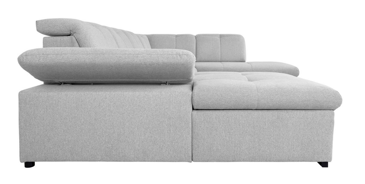 WOHNLANDSCHAFT Hellgrau  - Hellgrau/Grau, Design, Textil/Metall (173/328/215cm) - MID.YOU