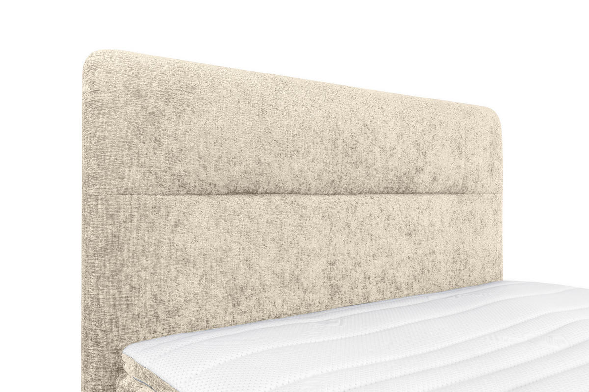BOXSPRINGBETT 140/200 cm  in Champagner  - Champagner/Schwarz, Design, Textil/Metall (140/200cm) - Esposa